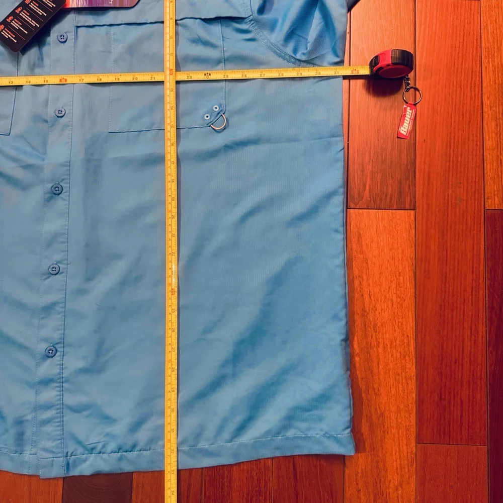 NWT Habit Mens Vented Quick Dry Shirt Size:3XL UPF 40+ Cooling Wicking Blue - Picture 7 of 11